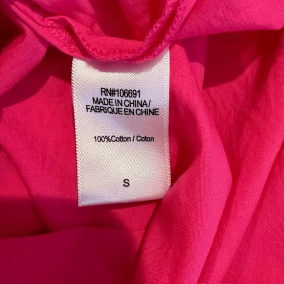 Young Fabulous & Broke Zoya Dress in Flamenco Pink Cotton Bow Front Size Small - Picture 8 of 13